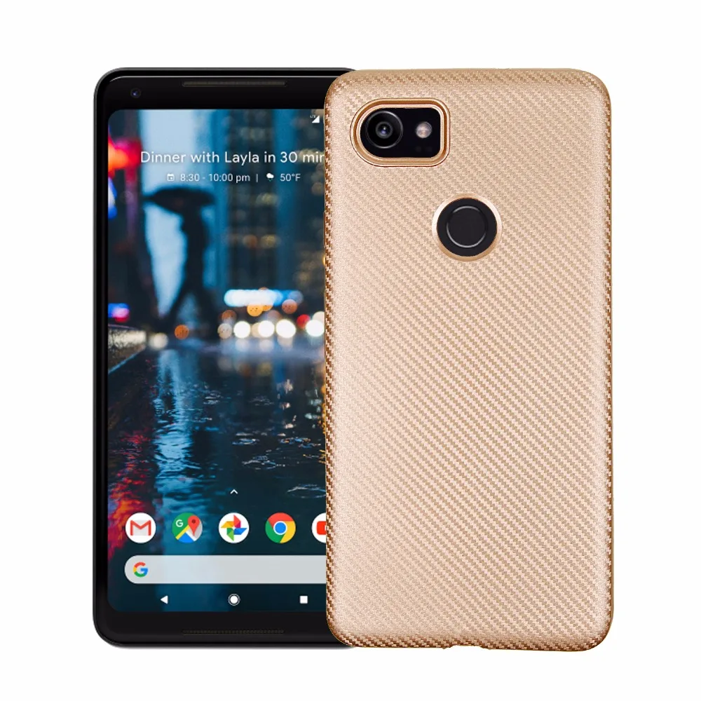 Мягкий чехол из углеродного волокна для телефона Google pixel 2XL ТПУ goodle mobile GM 5 plus и
