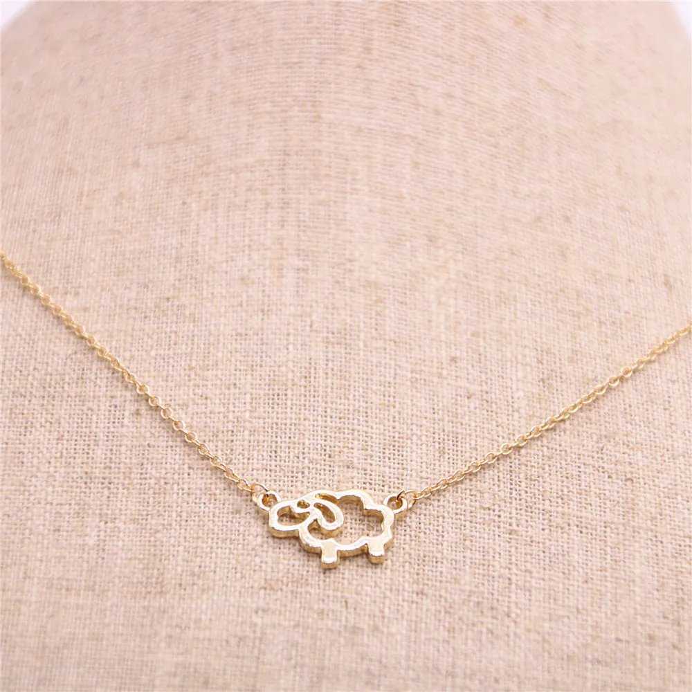 

Lovely animal shapes pendant necklace Hollow out sheep pendant necklace designed for women