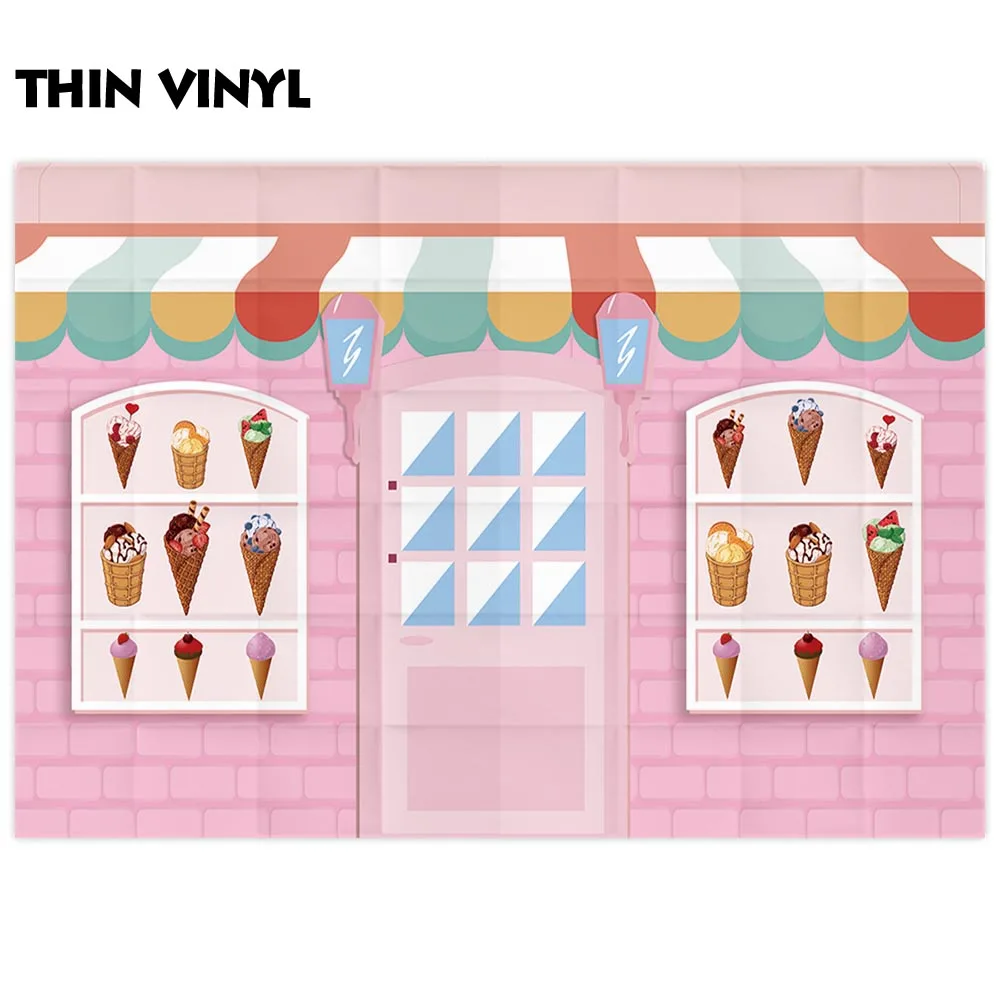 Фон для фотосъемки Allenjoy с изображением мороженого на день рождения летний