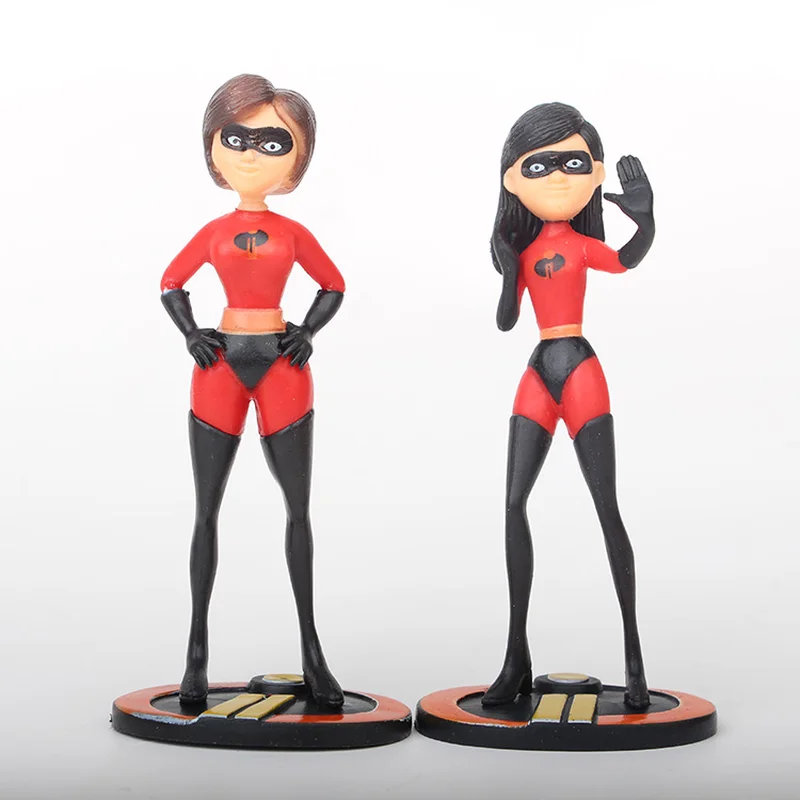 6 шт./партия Disney Pixar из мультфильма Суперсемейка по 2 фильм Супермен Семья фигурка