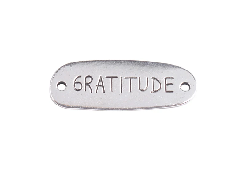 Звенья соединителя благодарности из металла серебристого цвета 40x15 мм A5361 20