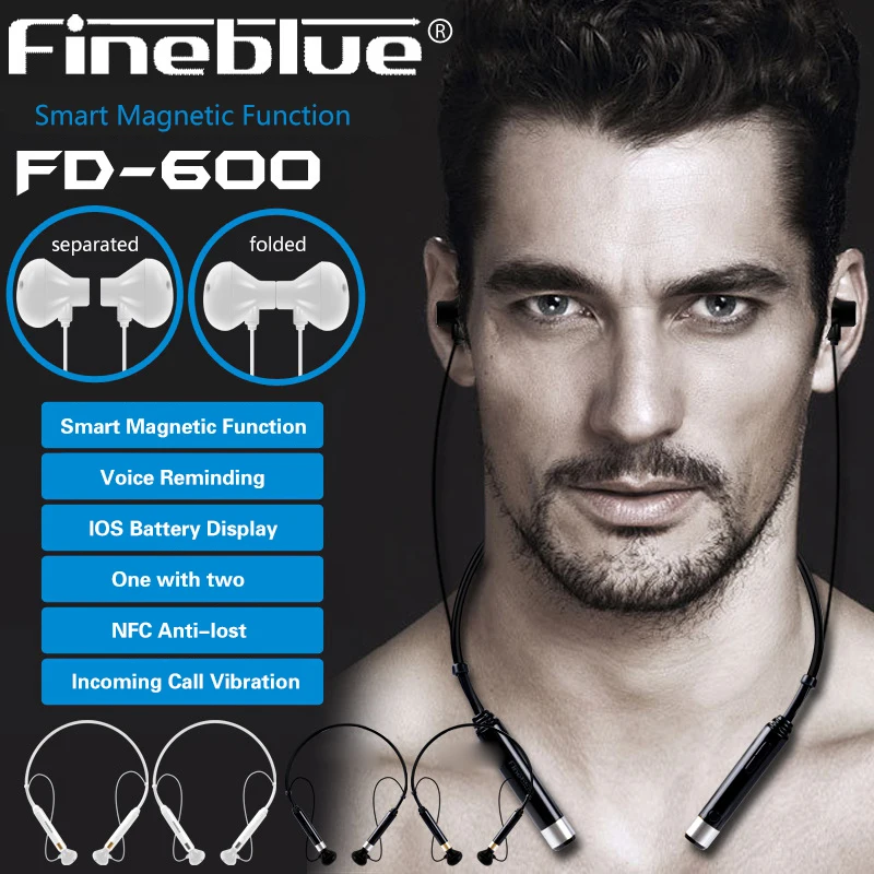 FineBlue FD 600 V4.1 Bluetooth гарнитура Беспроводные наушники NFC вызывающие вибрацию анти
