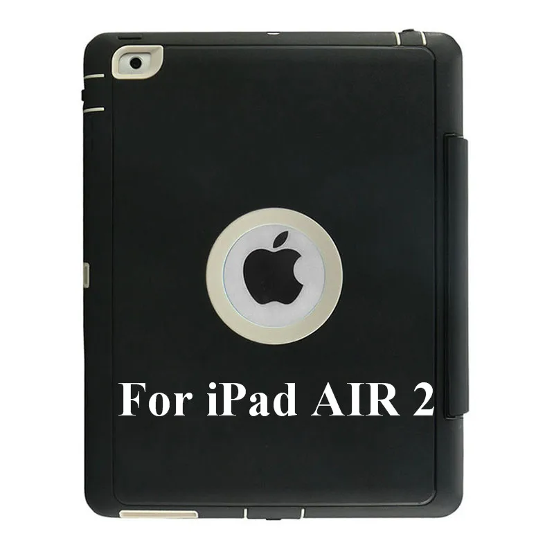 Grey for iPad AIR 2 Для iPad Air 2/iPad 6 9," Детская безопасная Броня противоударный сверхпрочный силиконовый Жесткий чехол с защитной пленкой для сенсорного экрана - Цвет: Grey for iPad AIR 2