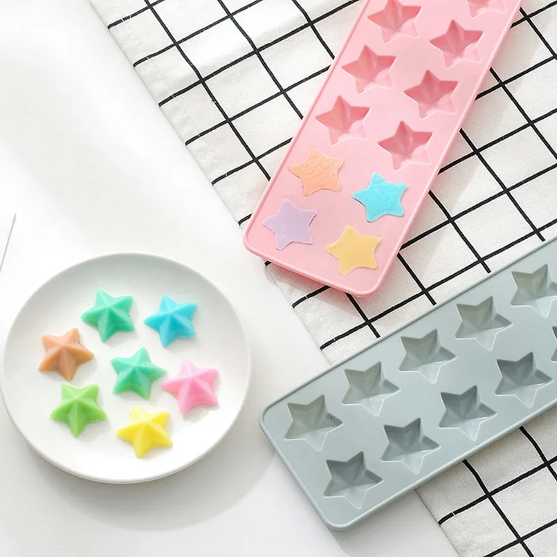 Пятиконечная звезда шоколад силиконовые формы форма для льда шоколада муссовый