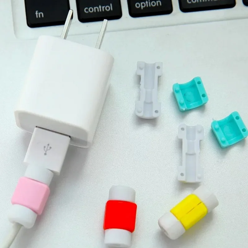 10 шт./компл. мини защита для usb кабеля IPhone X XS XR IPad кабели наушников Защитный чехол