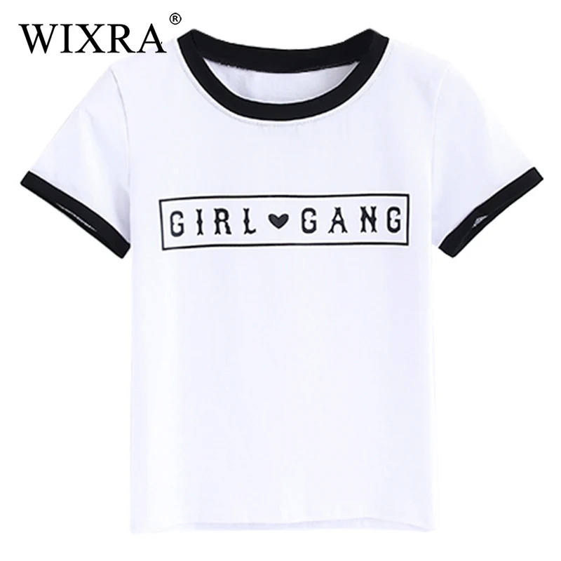 Женская футболка с коротким рукавом Wixra мягкая хлопковая Футболка принтом и