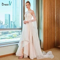 dressv elegant a line wedding dress plus size neck button lace long sleeves floor length bridal outdoorchurch wedding dresses