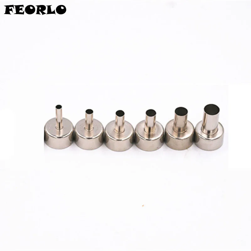 

FEORLO 6Pcs/lot 858 Heat Gun Nozzle Hot Air Desoldering Station Gun Mouth Hot Air Stations Gun Nozzles