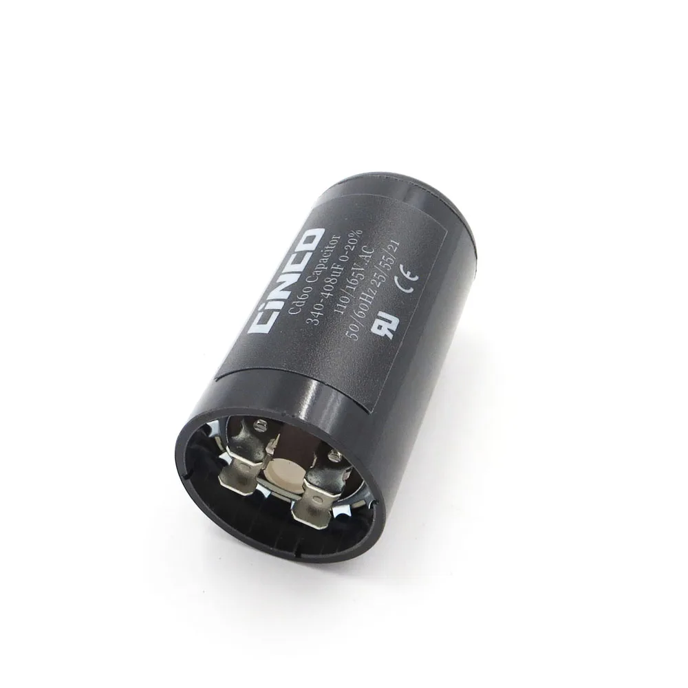 CD60 моторный запускаемый конденсатор 340 408 мкФ 110V 125V 165V mfd uf mf компрессор вентиляции