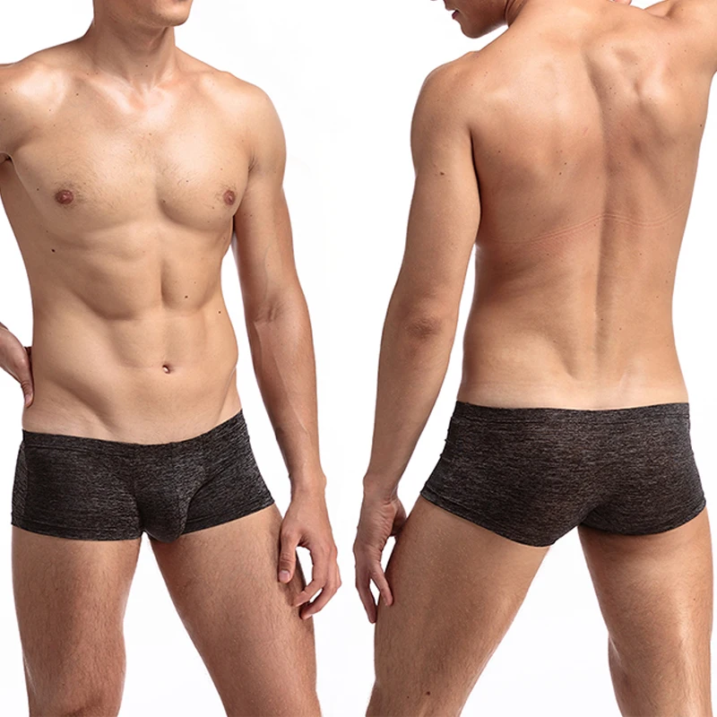 Боксеры мужские с карманом пикантное нижнее белье хлопковые дышащие мягкие