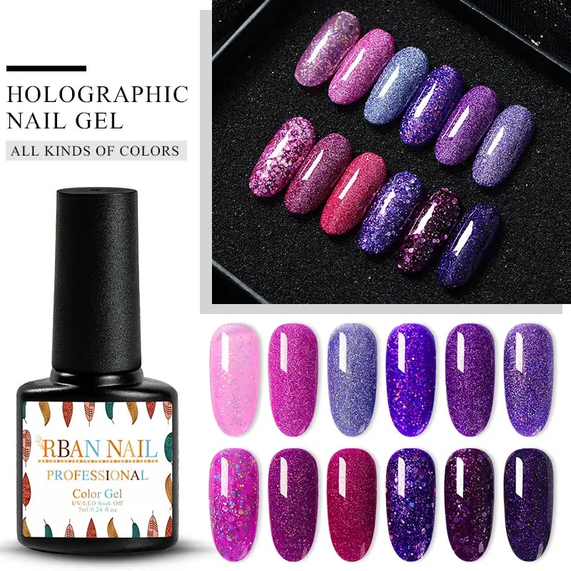 Голографический Гель лак для ногтей 7 мл|Гель ногтей| |