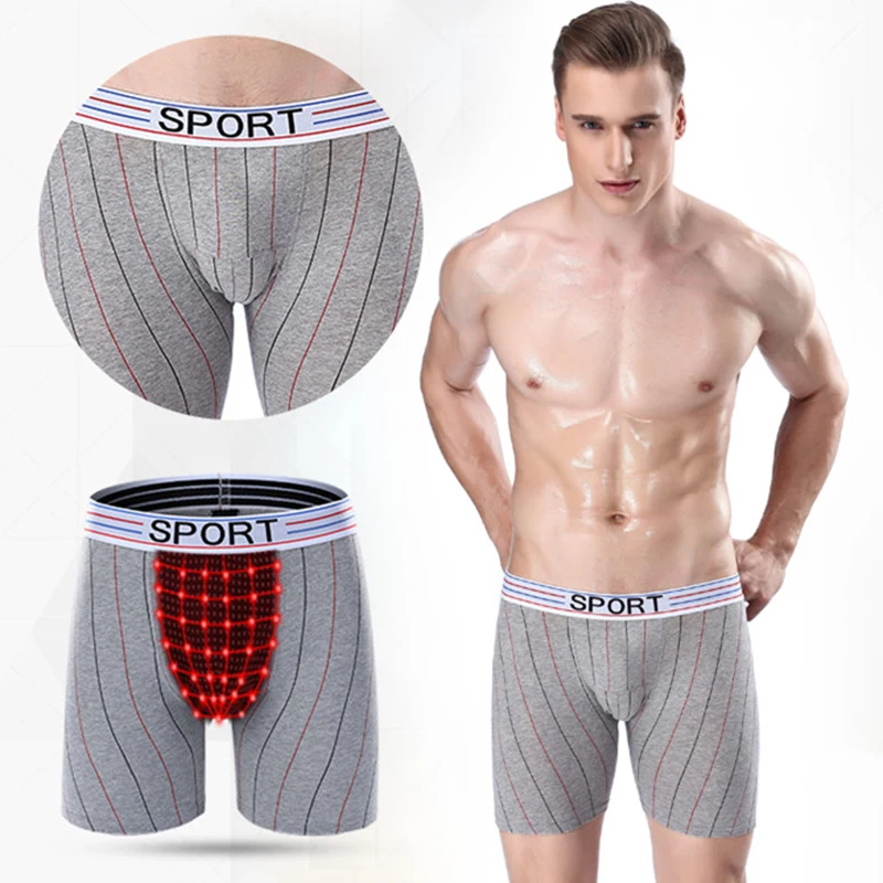 WTEMPO мужские хлопковые боксеры нижнее белье удлиненные до бедра антифрикционные