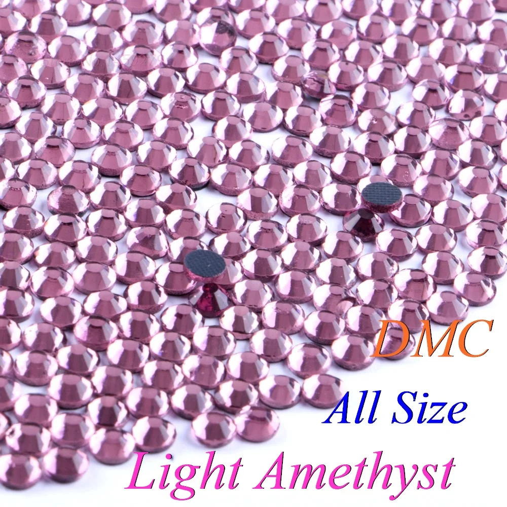 Все Размеры! Светильник с аметистом DMC стразы горячей фиксацией SS6 SS10 SS16 SS20 SS30