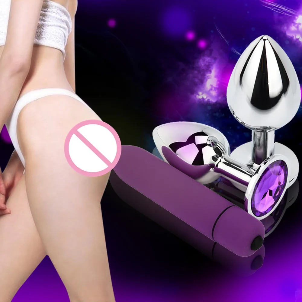 anal plug silicone sex toys waterproof 3 Pcs/set Jeweled Anal Butt Plugs Mini Jump Eggs vibrator Toys w426 |