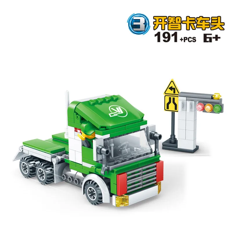 4 шт./лот логистический центр с видом на город экспресс строительные блоки наборы