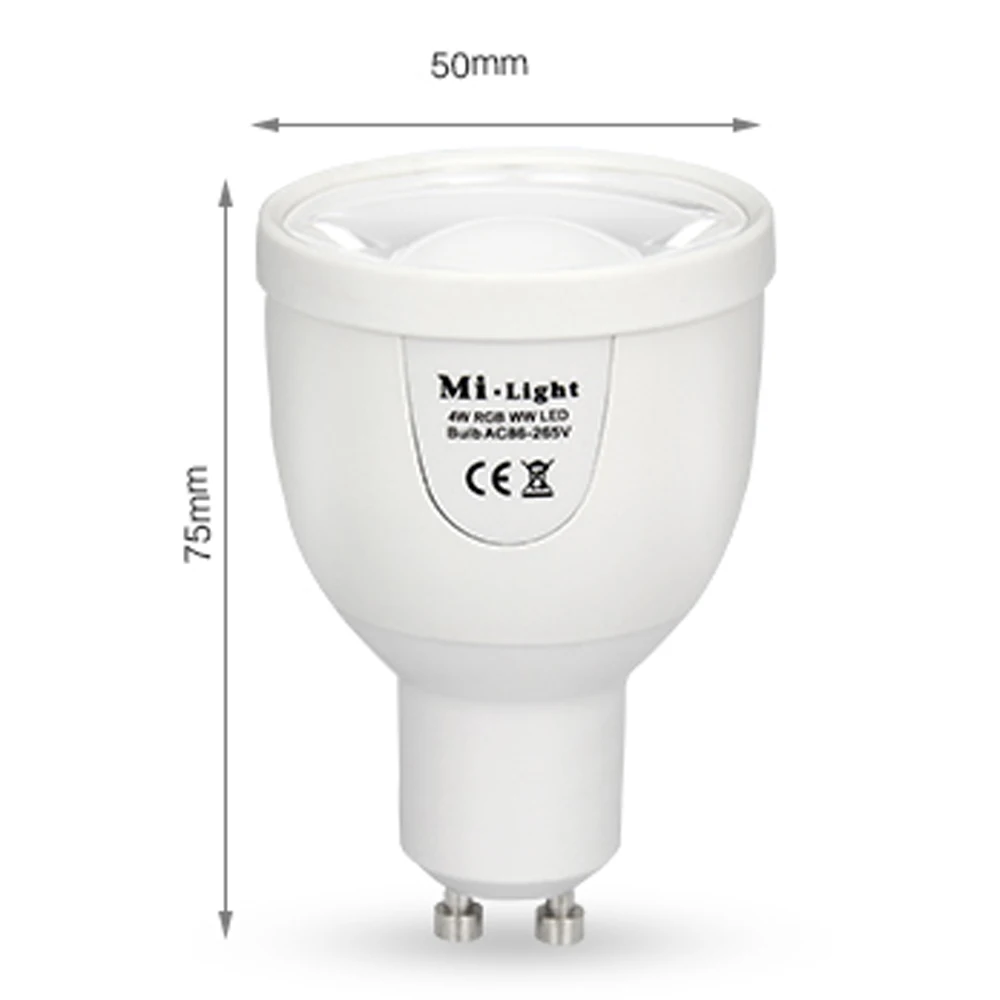 Milight 2.4 г РФ Светодиодные GU10 E27 MR16 диммер wifi управления 4 Вт 5 9 DC12V AC85V-265V RGBW rgbww CCT smart