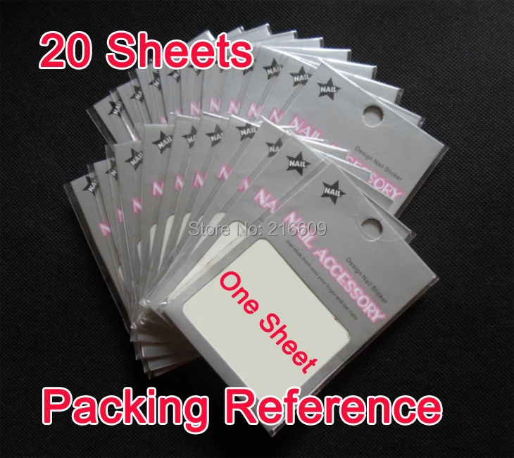 22 листа/партия декоративные наклейки для ногтей