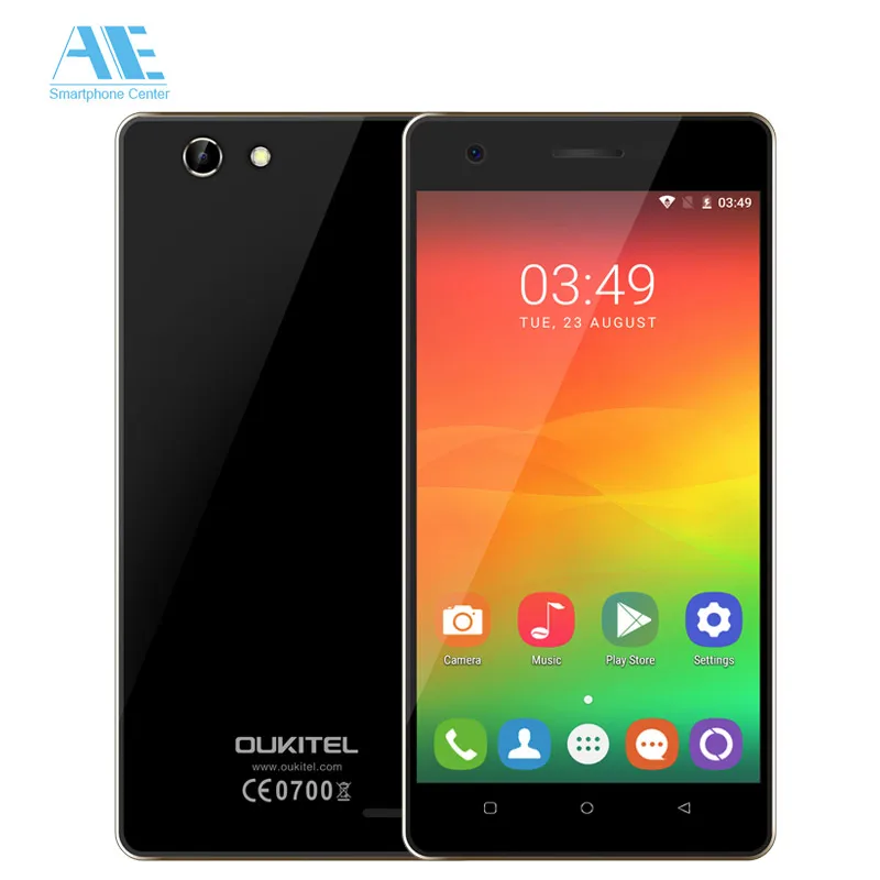 Оригинал Oukitel C4 MT6737 Quad Core 64bit Android 6.0 Смартфон 5.0 Дюйма HD Экран 1 ГБ RAM 8 ROM 4 Г LTE Сотовый