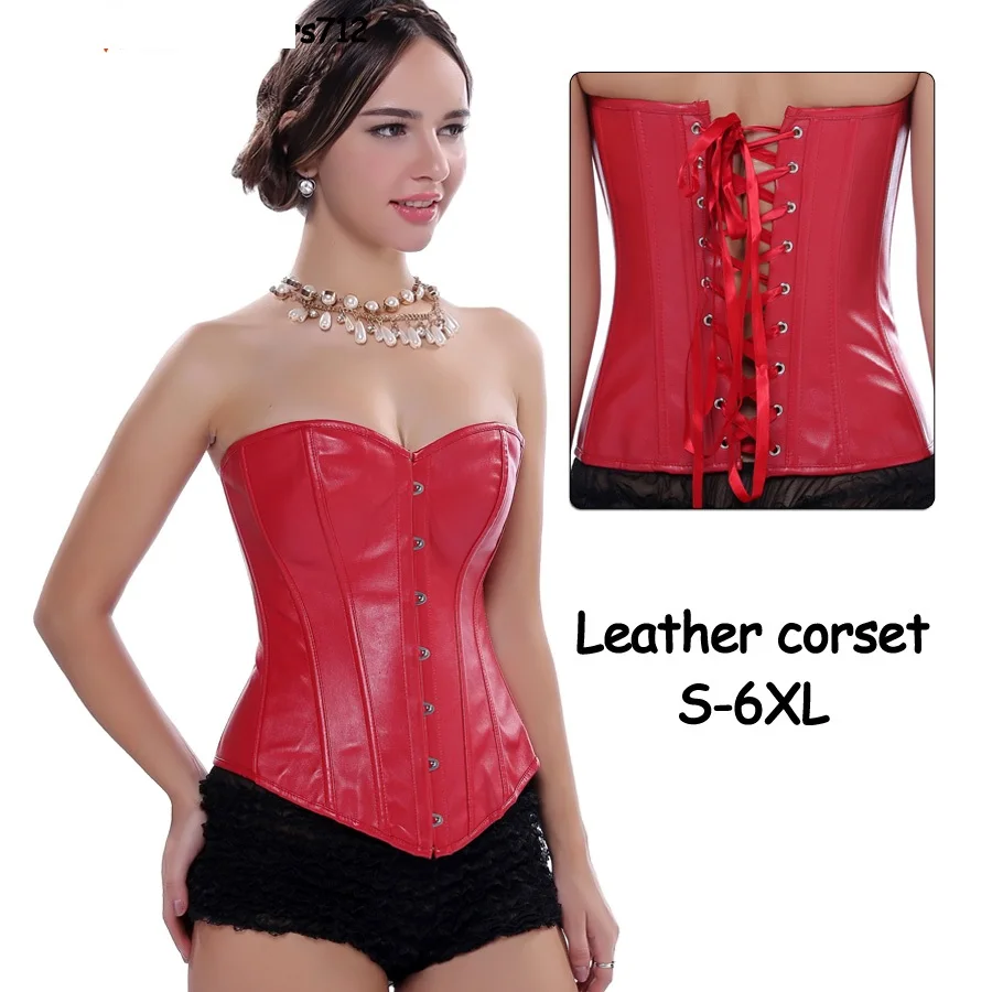 Новинка 2018 Женский корсет из синтетической кожи сексуальное нижнее белье