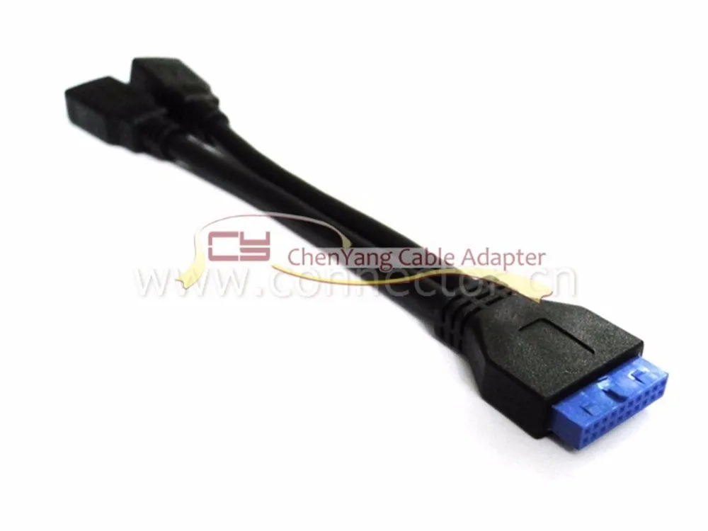 

2 Ports USB 3.0 Female to Motherboard 20pin Header Cable 10cm