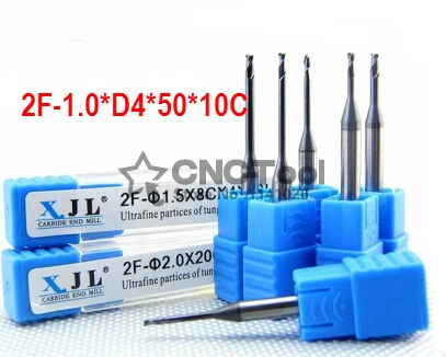 

HRC60 2F-1.0*4*50*10C Micro milling cutter Spiral Bit Milling Tools Carbide CNC flat End mill Milling cutter,lathe tool,frezer
