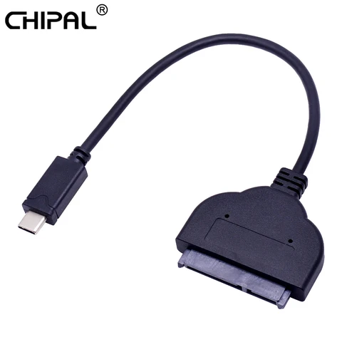 CHIPAL 100 шт. USB 3,1 Type-C к SATA 3,0 кабель USB-C Type C к Serial ATA III 22Pin конвертер для Macbook Phone 2,5 "HDD SSD
