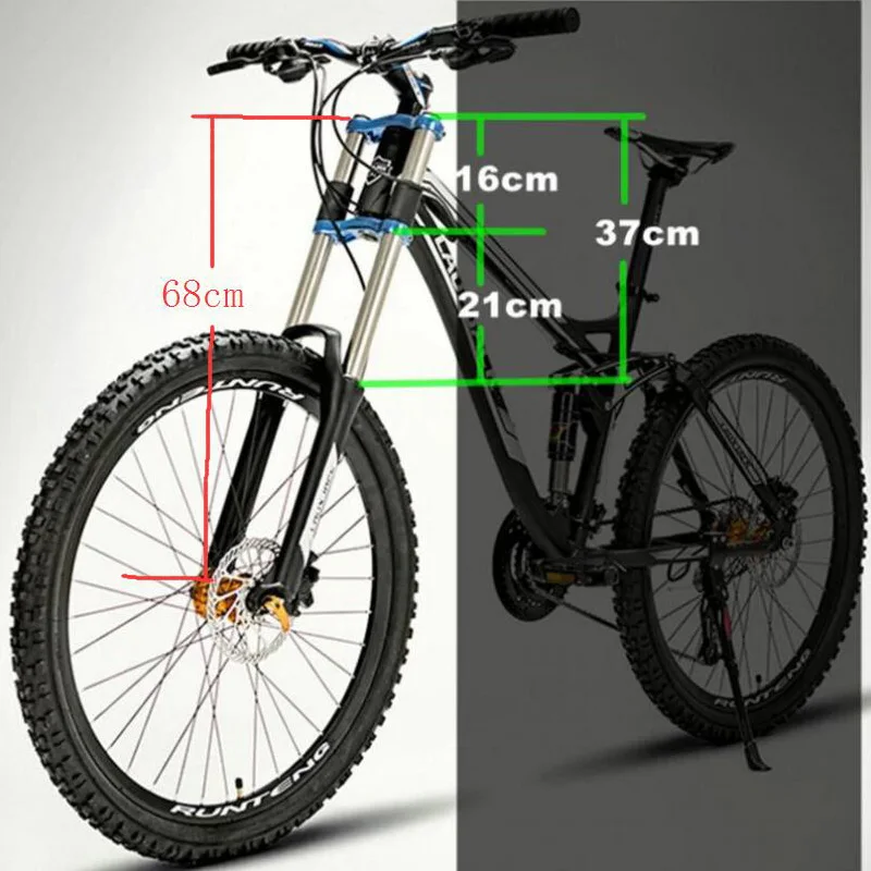 41 8 см супер длина и утолщение амортизация вилка для спуска|alloy frame|full suspension44cm frame |