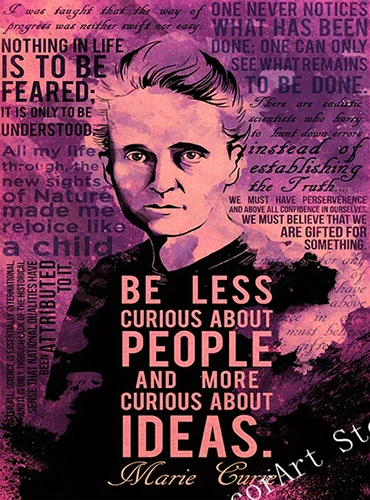

Physicist Chemist Marie Curie Canvas Painting Vintage Wall Picture Kraft Poster Coated Wall Stickers Home Decoration Gift