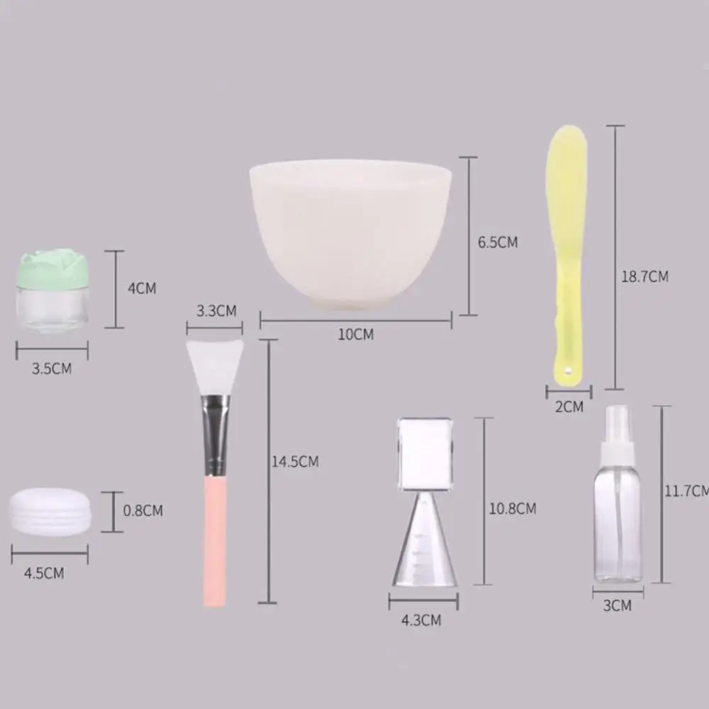 7 шт./компл. DIY чаша для приготовления маски лица набор макияжа кисть красоты ложка