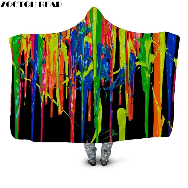 

Fashion Design Fleece Throw Blanket Popular Color Hooded Blanket Travel Home Office Wearable Bedspread Fashion Plush Blanket