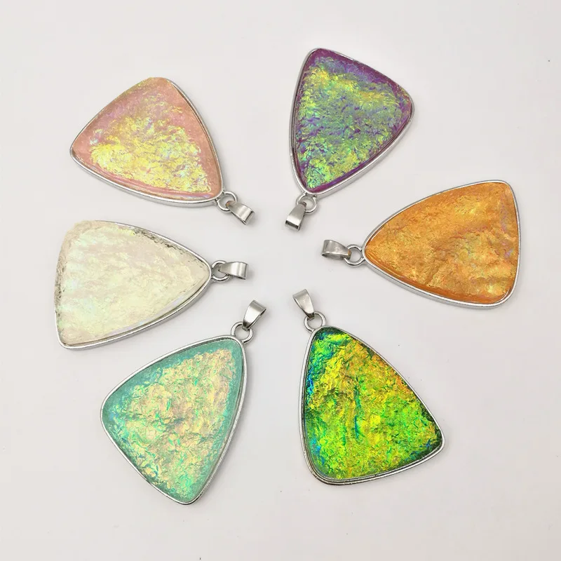 6 цветов специальной формы смолы Цепочки и ожерелья Подвески Размеры 23x39x42.5mm