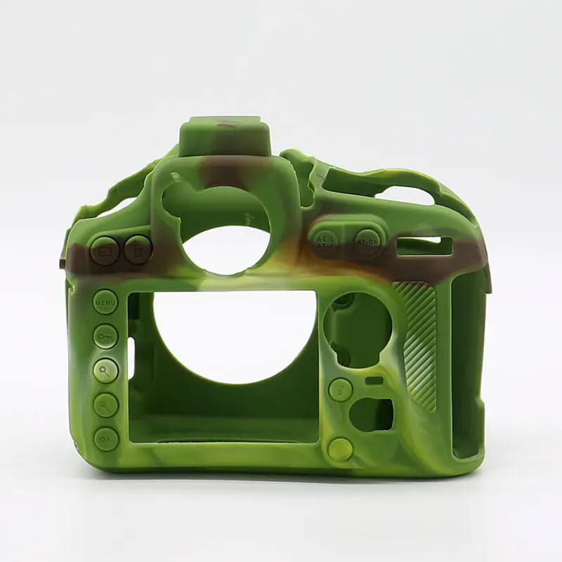 Camouflage Силиконовая кожа брони чехол корпус протектор для Nikon D810/D810A цифровой камеры только - Цвет: Camouflage