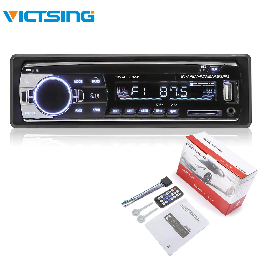 VicTsing JSD 520 Автомобильный MP3 плеер Bluetooth стерео радио FM приемник с пультом