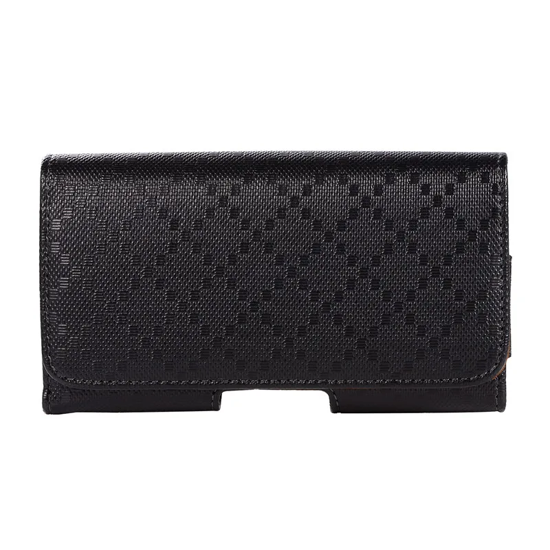 CHEZVOUS PU Leather Pouch Horizontal Belt Clip Case for iPhone 7 8 6 plus 5s Universal Phone Case Waist Bag for Samsung S8 S9
