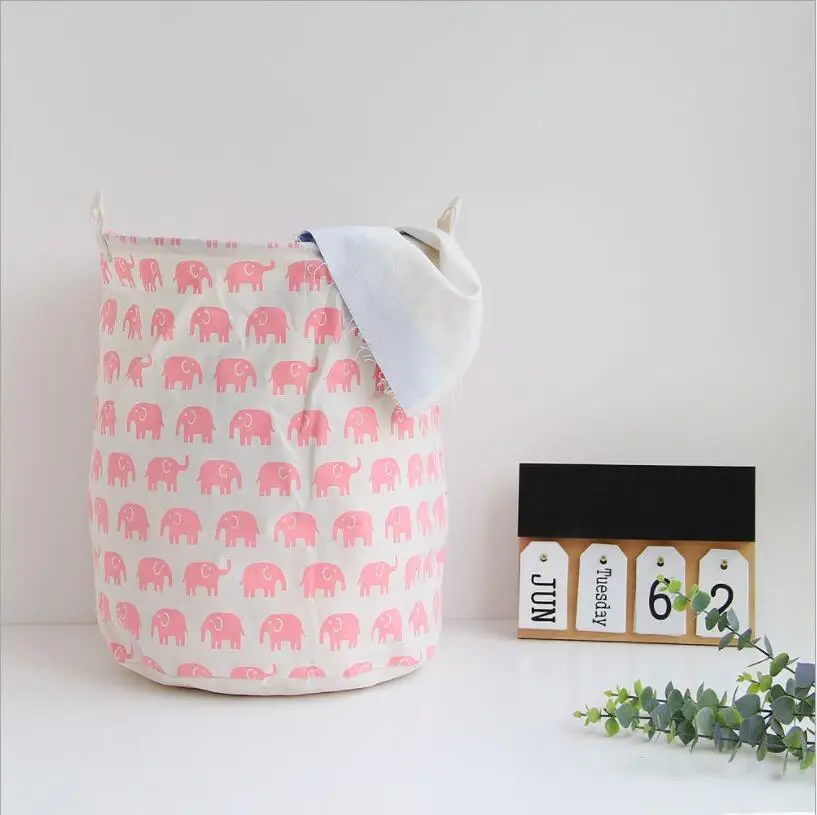The New Cartoon elephant Waterproof Laundry Hamper Folding Clothes Storage Baskets Home decoration kids toy organizer basket | Дом и сад
