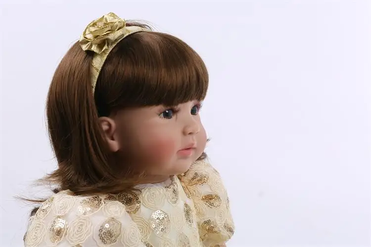 60cm Silicone Reborn Baby Doll Toys 24inch Princess Toddler bebe modeling collectible doll Brinquedos play house toys girl | Игрушки и