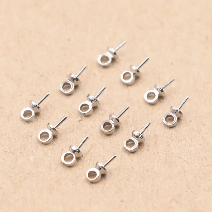 Новинка 100 шт. серебряная жемчужная подвеска задняя крышка для серег базовый