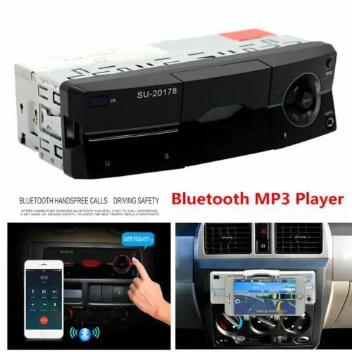 Din Car Radio AUX Audio AM FM SD Bluetooth Stereo MP3 Player Head Unit RDS USB Aux-in In-dash ISO | Электроника
