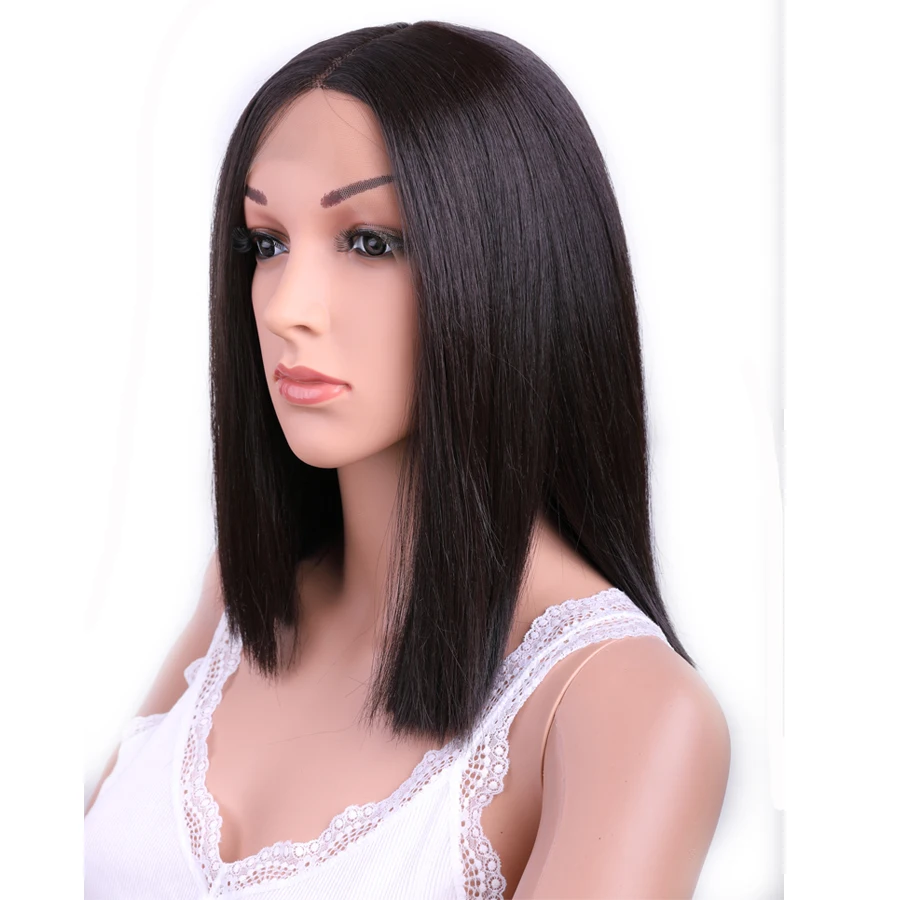 Женский парик с кружевом Sambraid черный и белый термостойкие синтетические волосы