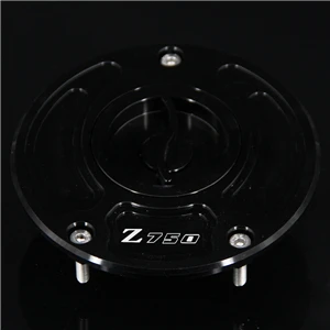 Black CNC алюминий Keyless аксессуары для мотоциклов Топливный бак газа кепки крышка Kawasaki Z750 Z 750 2003-2006 2004 2005 - Цвет: Black