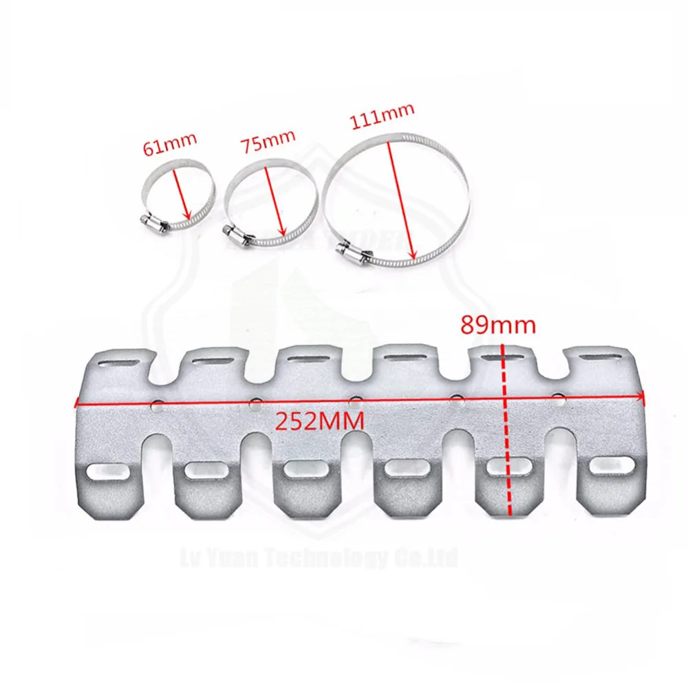 Защитный кожух для выхлопной трубы 252 мм Yamaha WR TTR TT TW YZ XT 125 200 225 250 350 450 500 DT1 DT2 DT3|exhaust