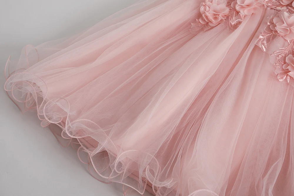 Cielarko Pink White Flower Girl Wedding Dress Kids Formal Party Ball Gown Frock For 3-10 Year Children Birthday Princess Dresses | Детская