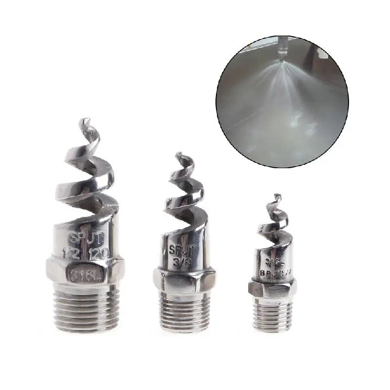 Распылительная головка 1/4 &quot1/2&quot из нержавеющей стали спиральная коническая