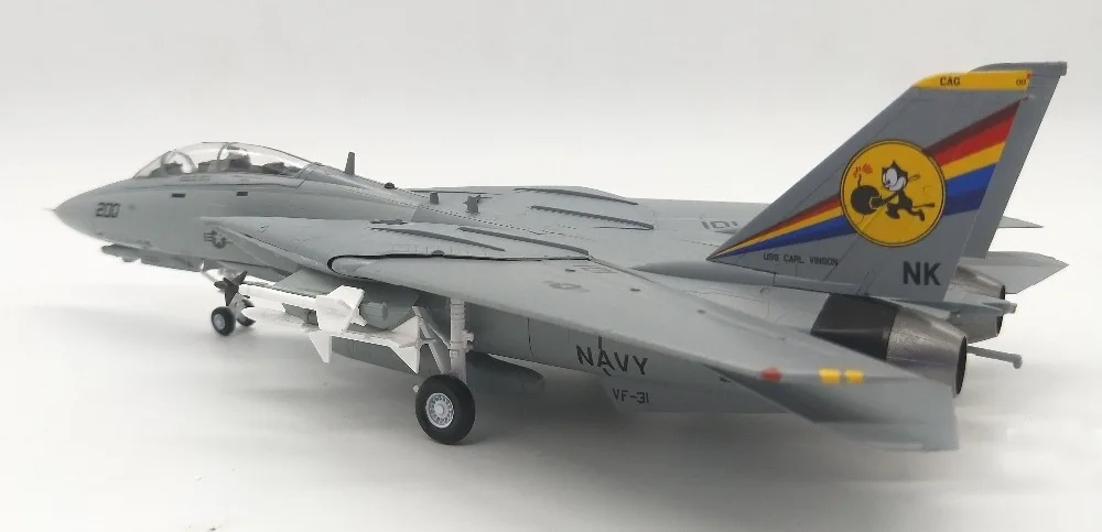Труба 1: 72 США F-14D VF-31 бомба кошка эскадрилья мужской F14 модель истребителя