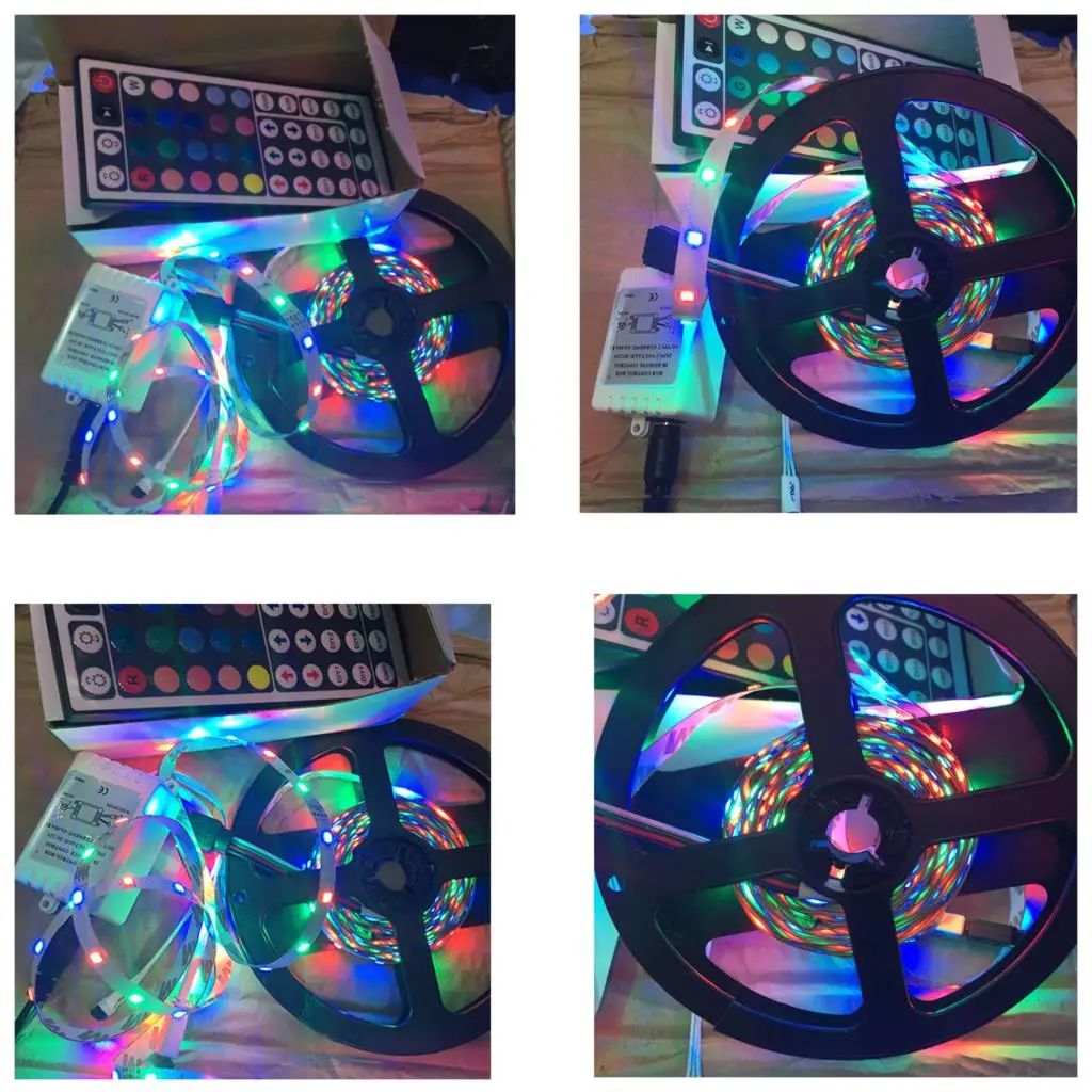 Wholesales item 2x5M 10M 3528 SMD 600 LED RGB Light Lamp Flexible Strip Ribbon +44 Key Colours IR Controller. | Лампы и освещение