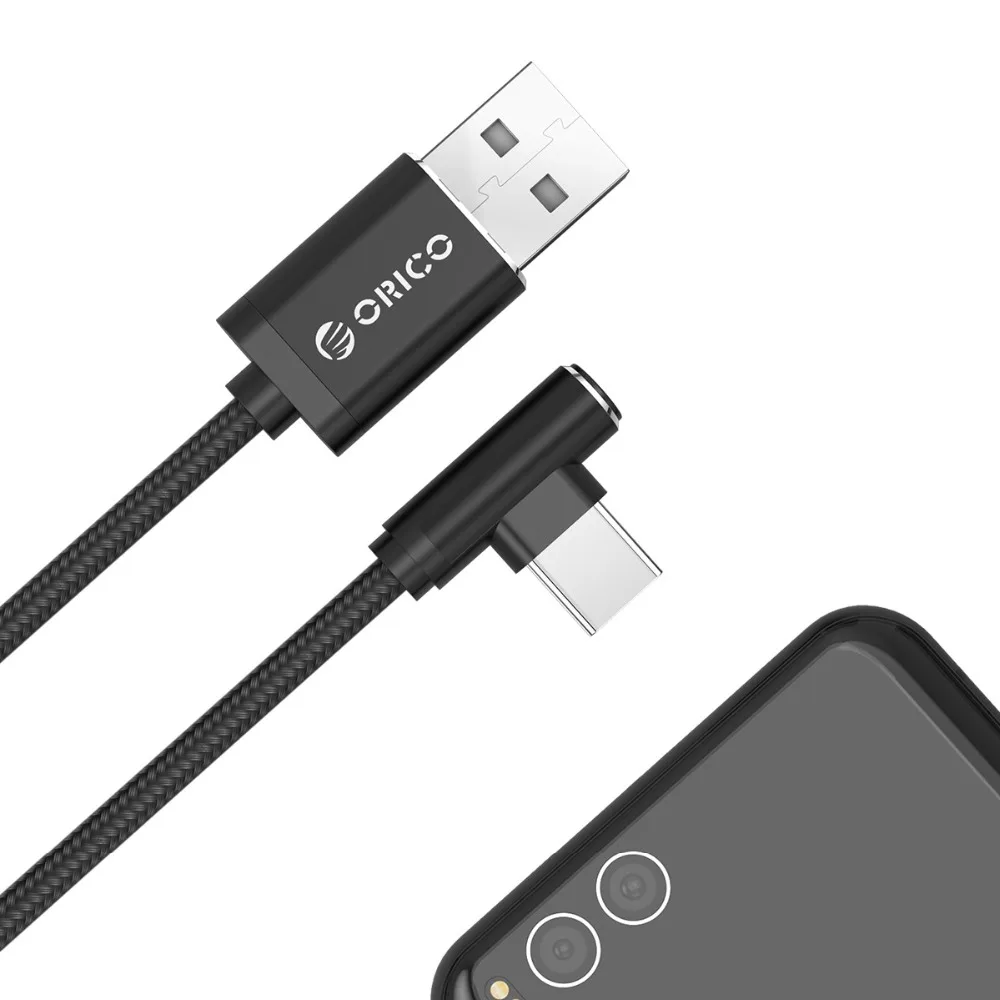 Кабель USB типа C ORICO HT для Samsung Galaxy S9 Plus Note 9 2.4A быстрой зарядки Xiaomi Huawei|Кабели