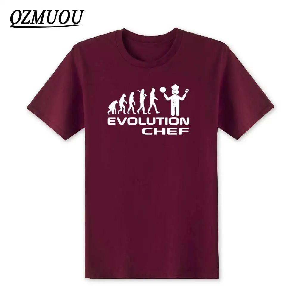 

New 2020 Evolution Of A Chef Cooking Men's Funny T Shirts Men O Neck Cotton Novelty Short Sleeve Top Tee Camisetas Hombre XS-XXL
