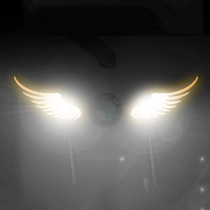 Автомобильные наклейки крутой дизайн Светоотражающие крылья Водонепроницаемые