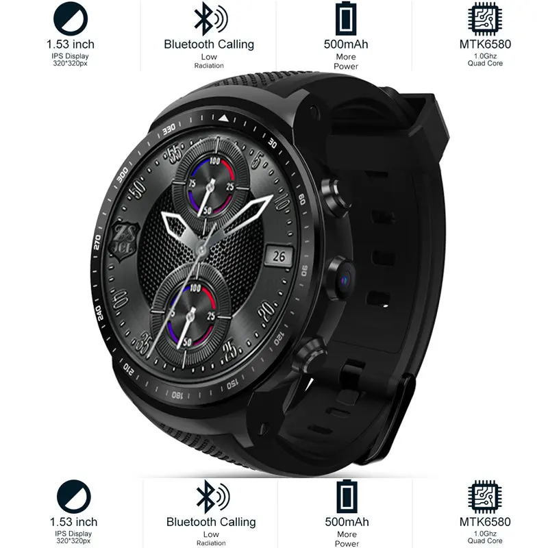 Zeblaze Thor PRO Android Смарт часы для телефона спортивный браслет 2MP камера пульсометр