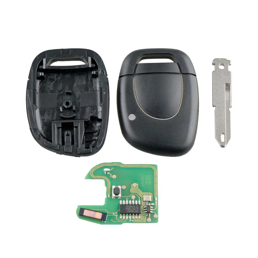 1 Кнопка 433 Мгц дистанционный ключ для Renault Twingo Clio Master KANGO транспондер чип PCF7946 NE73 лезвие